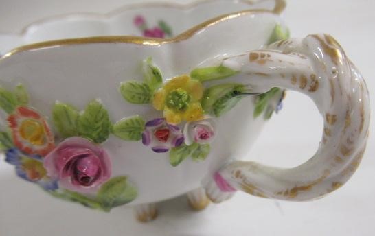 A PAIR OF MEISSEN PORCELAIN CABINET CUPS AND SAUCERS Image