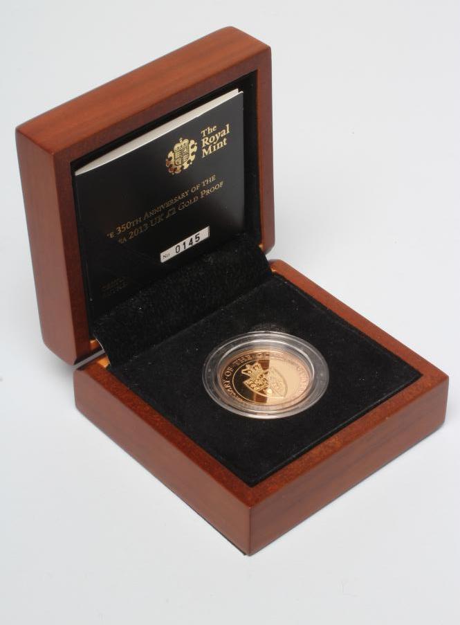 AN ELIZABETH II "ANNIVERSARY OF THE GUINEA" GOLD PROOF £2 Image