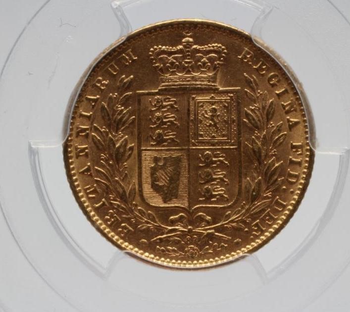 A VICTORIA SHIELD BACK SOVEREIGN Image