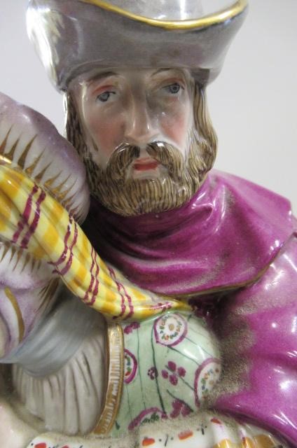 A LARGE GERMAN PORCELAIN "WOMAN OF WEINSBERG" FIGURE Image