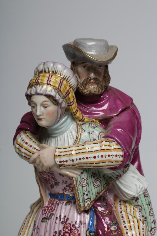 A LARGE GERMAN PORCELAIN "WOMAN OF WEINSBERG" FIGURE Image