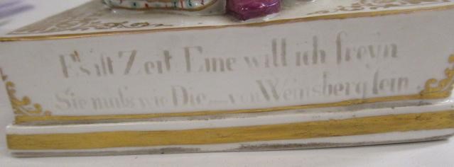 A LARGE GERMAN PORCELAIN "WOMAN OF WEINSBERG" FIGURE Image