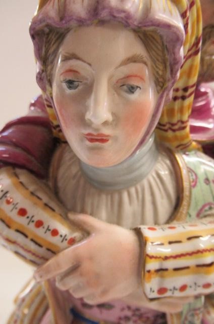 A LARGE GERMAN PORCELAIN "WOMAN OF WEINSBERG" FIGURE Image