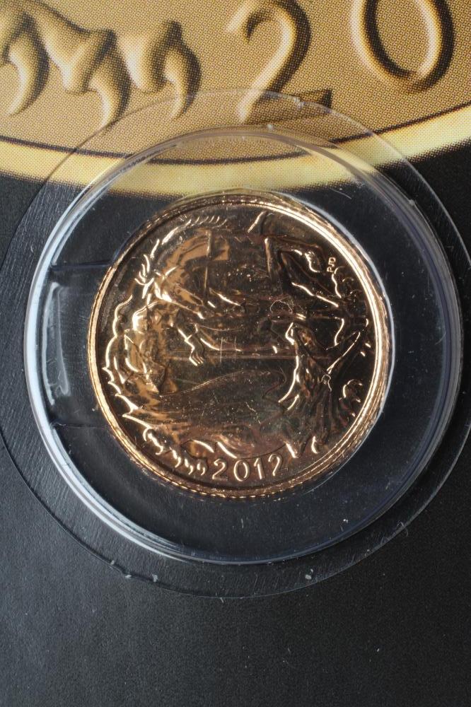 AN ELIZABETH II "DIAMOND JUBILEE" PROOF HALF SOVEREIGN Image