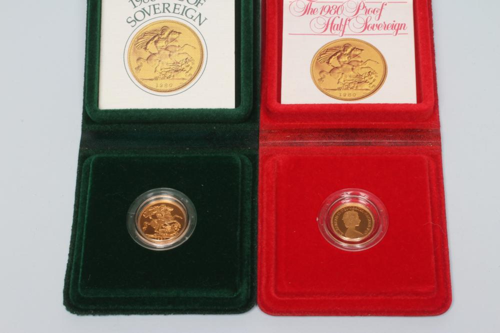 AN ELIZABETH II SOVEREIGN AND HALF SOVEREIGN Image