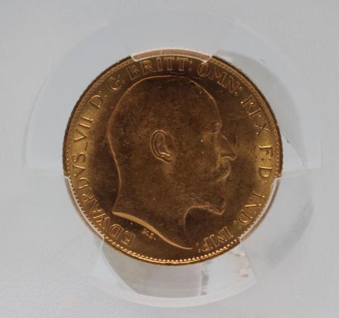 AN EDWARD VII HALF SOVEREIGN Image