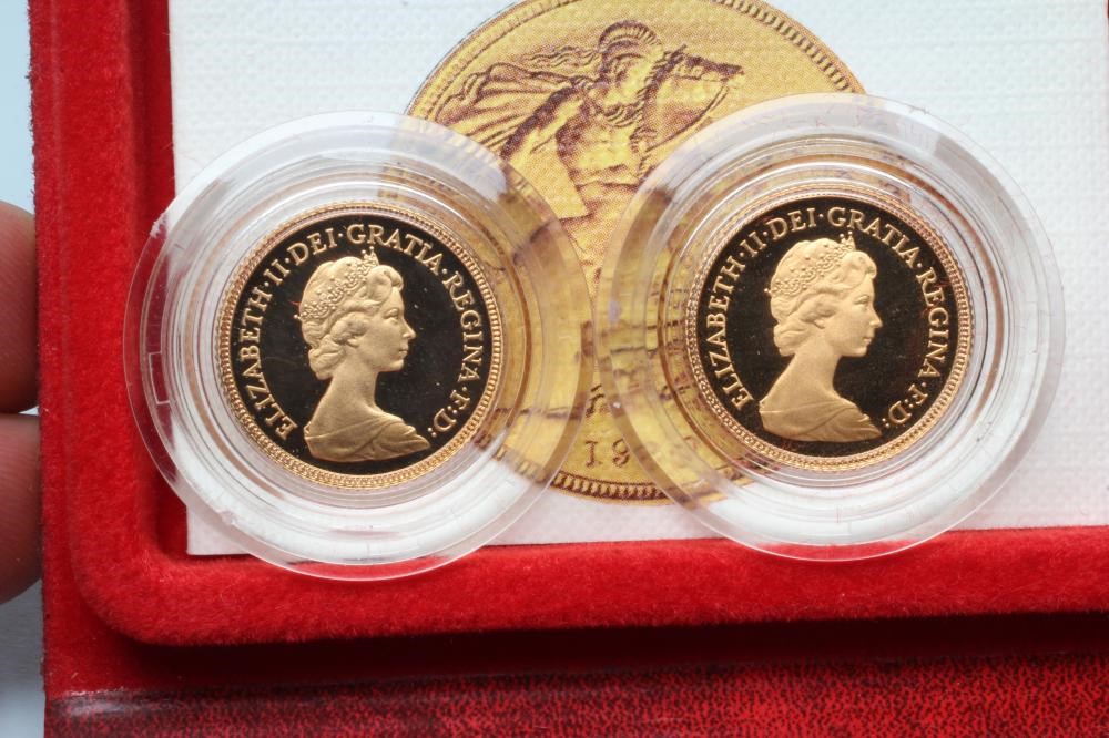 TWO ELIZABETH II HALF SOVEREIGNS Image