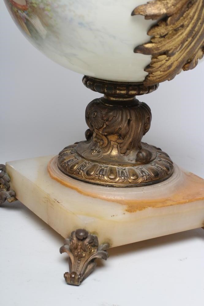 A LARGE PAIR OF FRENCH PORCELAIN GARNITURE VASES Image