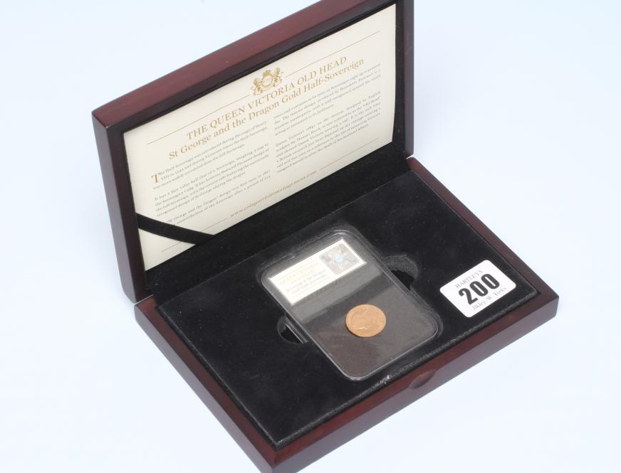 A QUEEN VICTORIA OH HALF SOVEREIGN Image