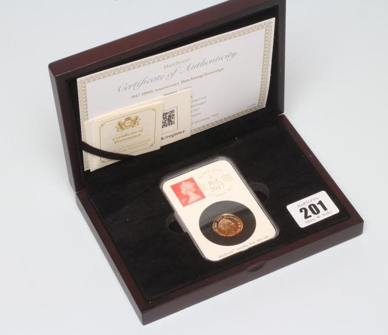 AN ELIZABETH II "200TH ANNIVERSARY DATESTAMP" SOVEREIGN Image