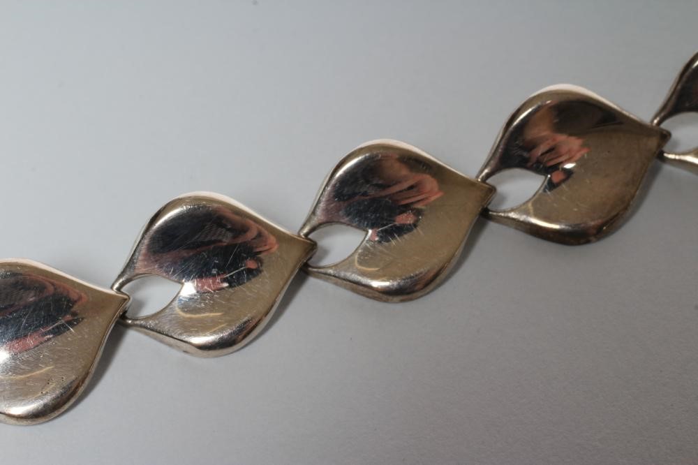 A PAIR OF GEORG JENSEN SILVER CLIP EARRINGS of triangular form Image