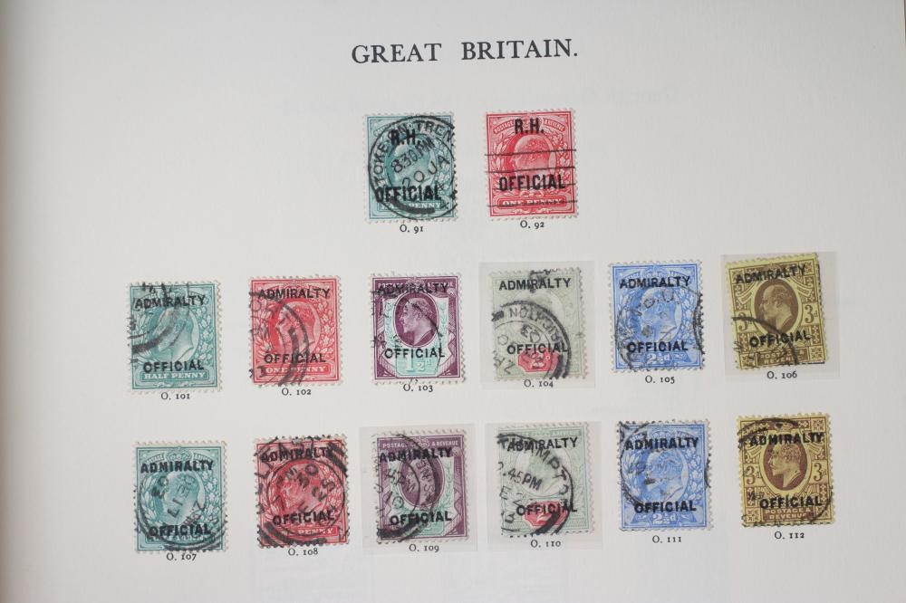 A PART FILLED ALBUM PURPORTING TO BE GB OVERPRINTS Image
