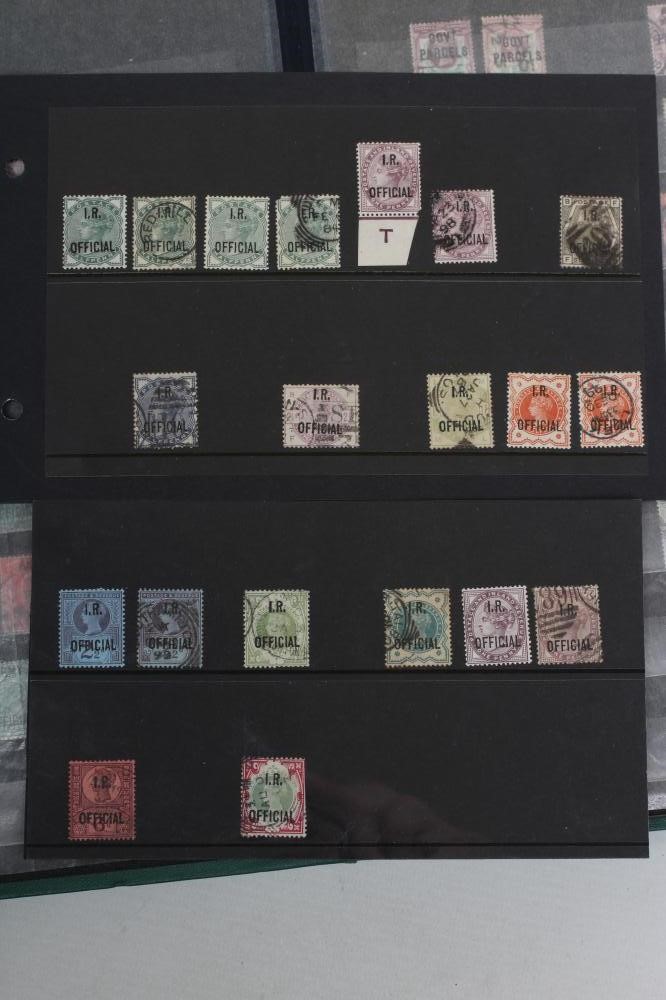 A PART FILLED STOCKBOOK PURPORTING TO BE GB OVERPRINTS Image
