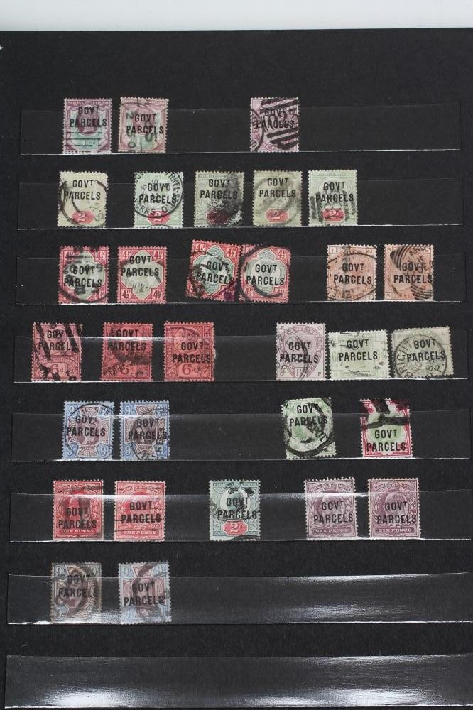 A PART FILLED STOCKBOOK PURPORTING TO BE GB OVERPRINTS Image