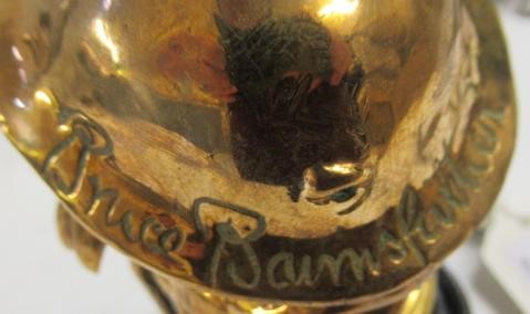 AFTER BRUCE BAIRNSFATHER - a brass bust of Old Bill Image