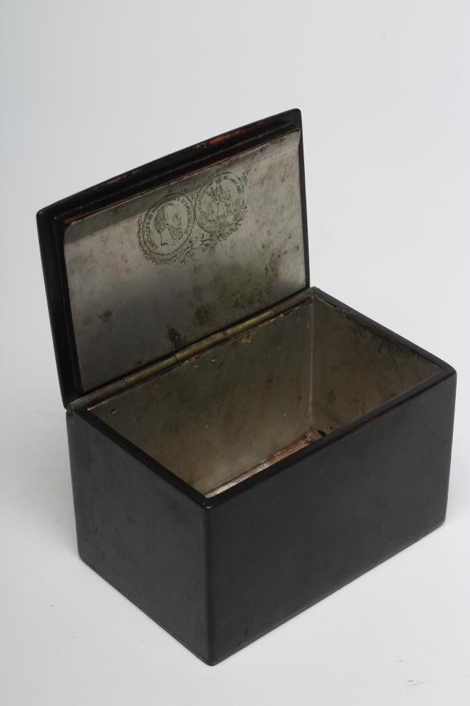 A RUSSIAN LACQUERED CADDY Image