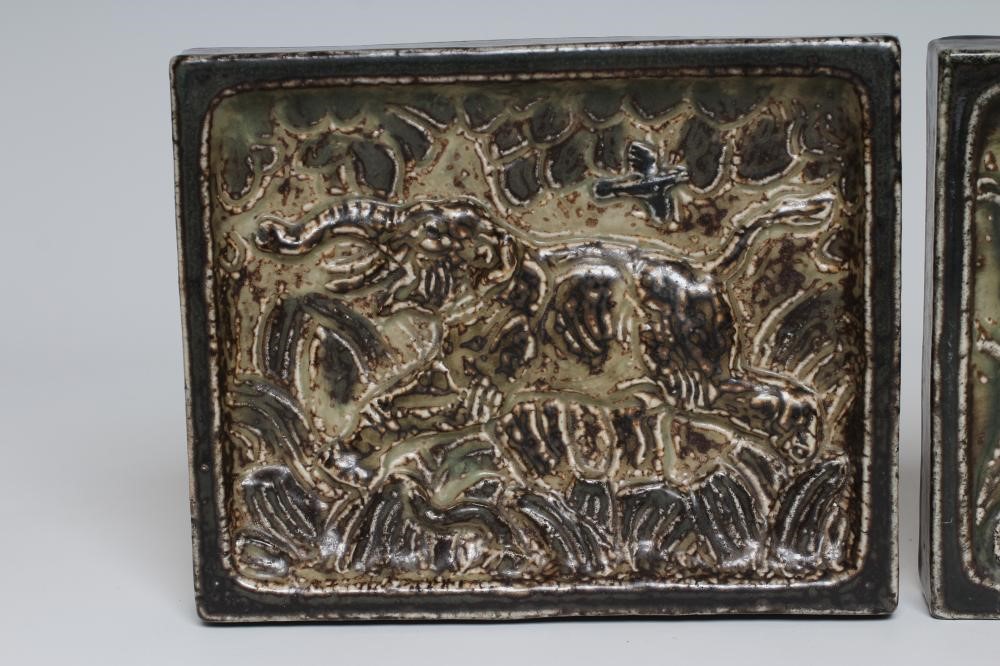 A PAIR OF ROYAL COPENHAGEN STONEWARE PLAQUES Image