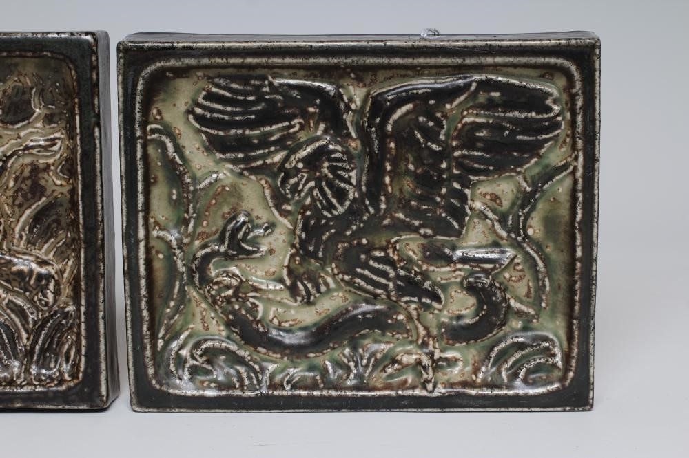 A PAIR OF ROYAL COPENHAGEN STONEWARE PLAQUES Image