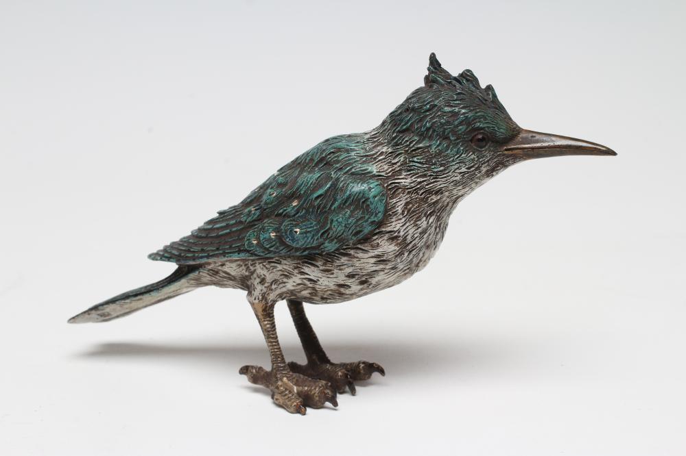 A BERGMAN BRONZE KINGFISHER Image