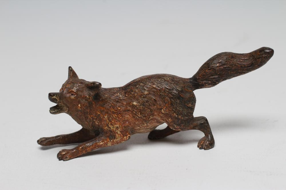THREE VIENNA STYLE BRONZE FOXES Image