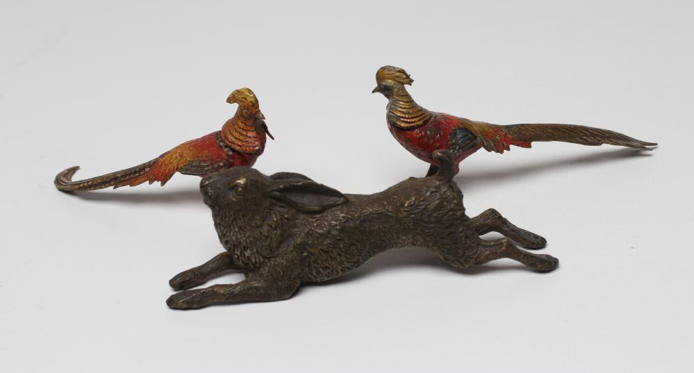 A BERGMAN STYLE BRONZE RUNNING HARE Image