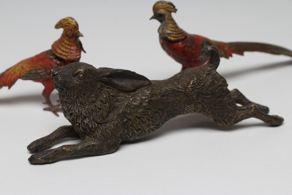 A BERGMAN STYLE BRONZE RUNNING HARE Image