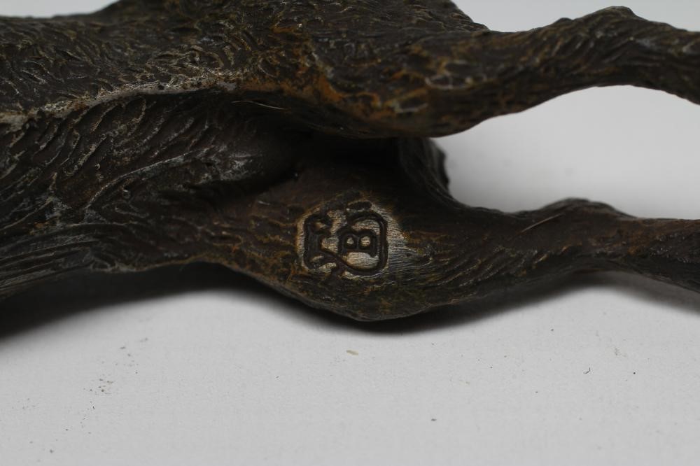 A BERGMAN STYLE BRONZE RUNNING HARE Image