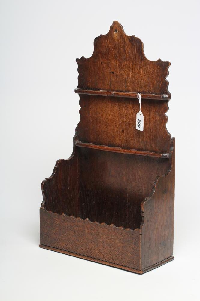 A GEORGIAN OAK HANGING SPOON RACK Image