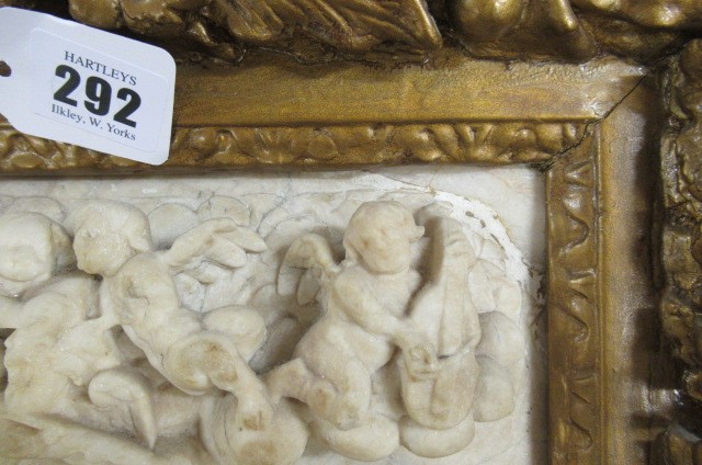 A EUROPEAN ALABASTER RELIEF PLAQUE The Adoration of the Magi Image