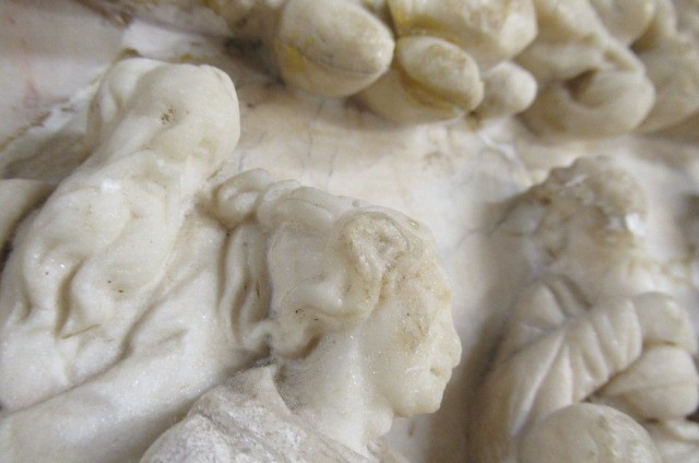 A EUROPEAN ALABASTER RELIEF PLAQUE The Adoration of the Magi Image