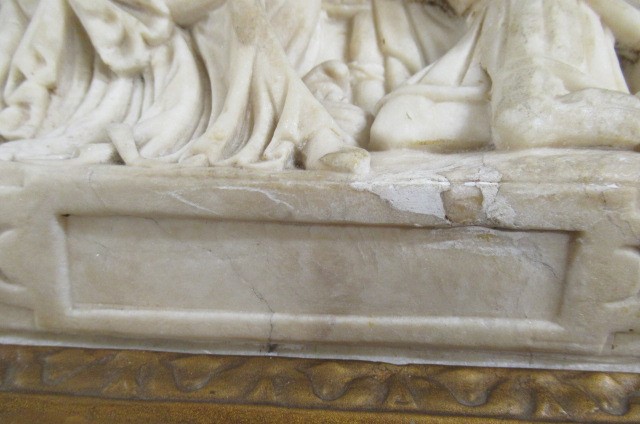 A EUROPEAN ALABASTER RELIEF PLAQUE The Adoration of the Magi Image