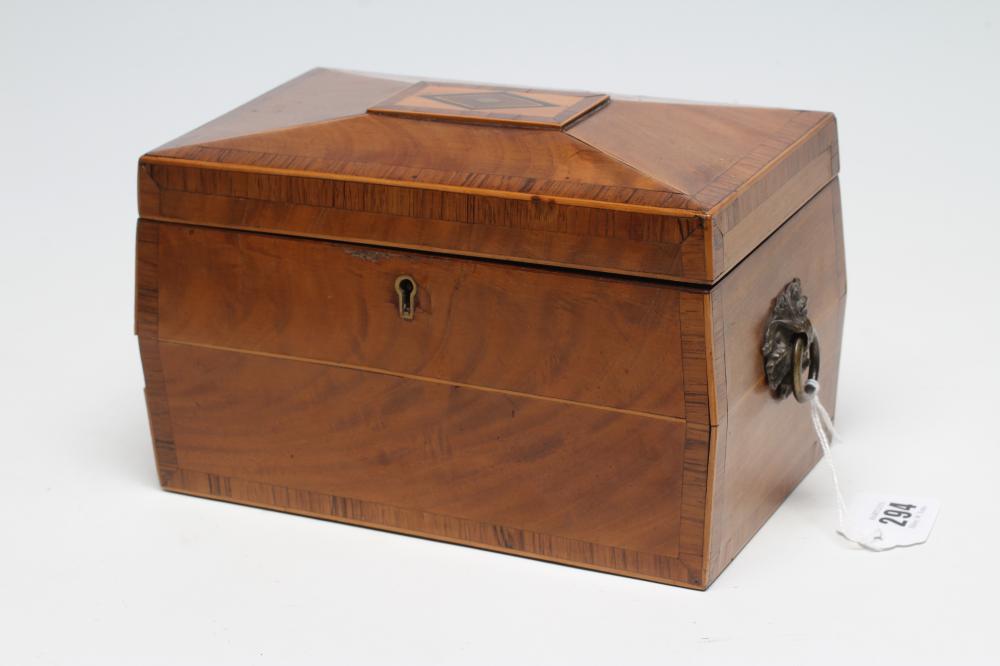 A GEORGIAN MAHOGANY TEA CADDY Image
