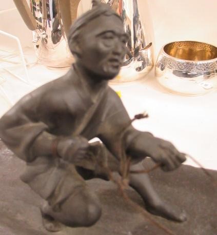 A JAPANESE BRONZE GROUP Image