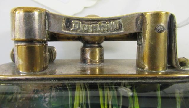 A DUNHILL LUCITE AQUARIUM TABLE LIGHTER by Margaret Bennett Image