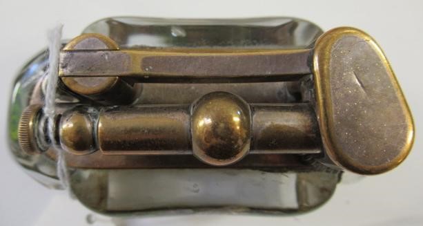 A DUNHILL LUCITE AQUARIUM TABLE LIGHTER by Margaret Bennett Image