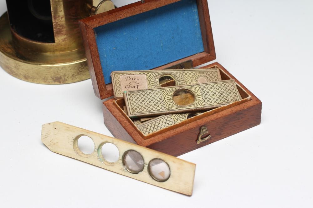 A LACQUERED BRASS STUDENT FIELD MICROSCOPE Image