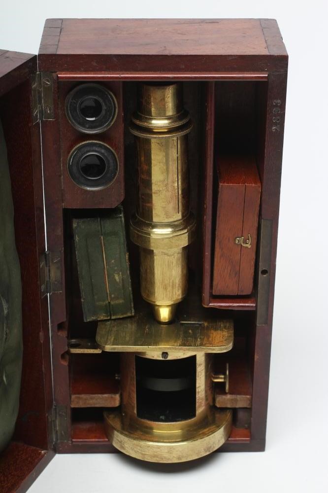 A LACQUERED BRASS STUDENT FIELD MICROSCOPE Image