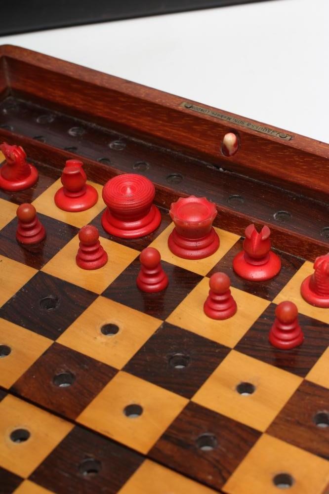 A JAQUES " IN STATU QUO" PATENT BONE CHESS SET Image