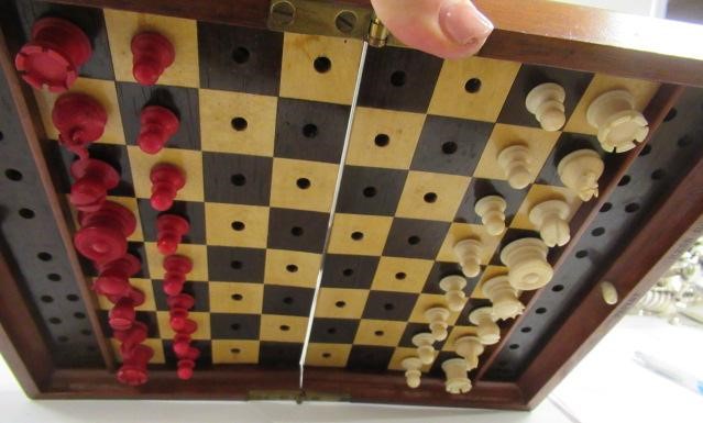 A JAQUES "IN STATU QUO" PATENT IVORY CHESS SET similar to the previous lot in ivory  (Est. plus 21% Image