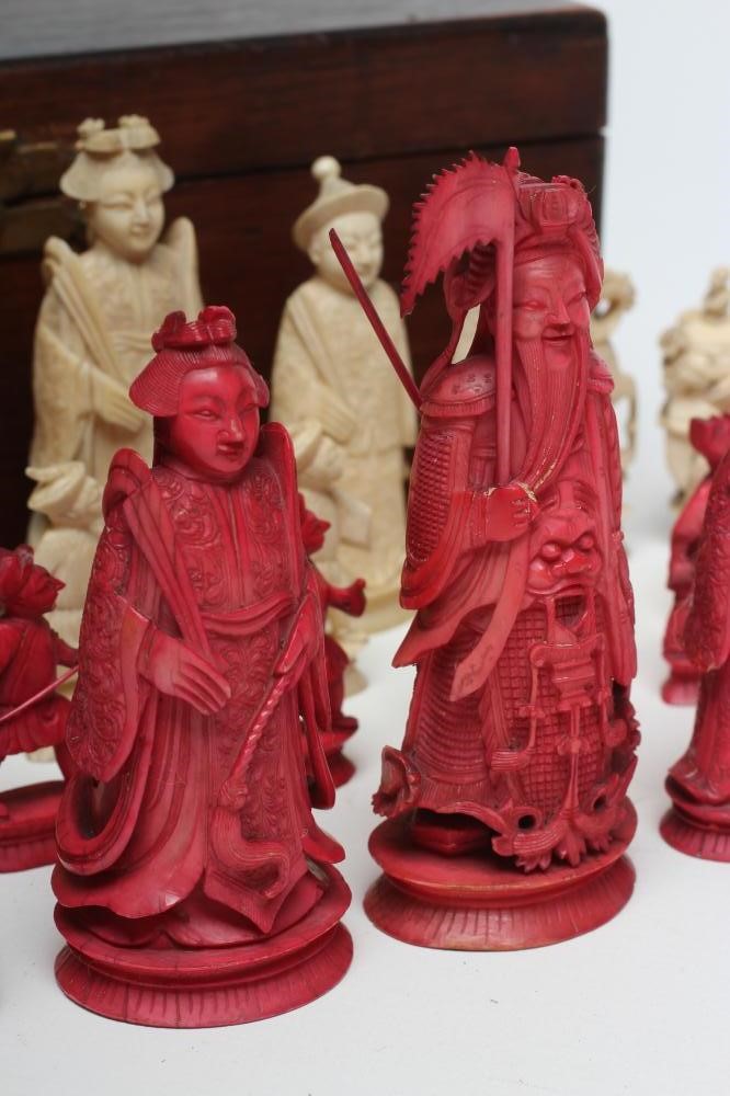 A CANTON IVORY CHESS SET Image
