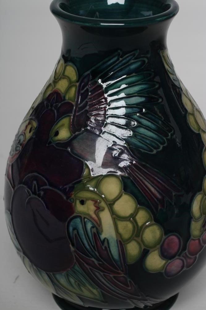 A MOORCROFT FINCH TEAL VASE Image