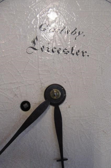 A MAHOGANY DROP DIAL WALL TIME PIECE signed Gadsby Image