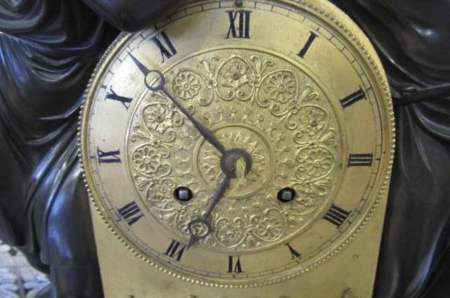 A MAHOGANY DROP DIAL WALL TIME PIECE signed Gadsby Image