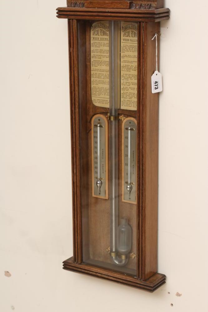 AN ADMIRAL FITZROY ROYAL POLYTECHNIC BAROMETER with Davis & Co. London label Image