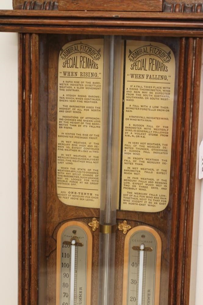 AN ADMIRAL FITZROY ROYAL POLYTECHNIC BAROMETER with Davis & Co. London label Image