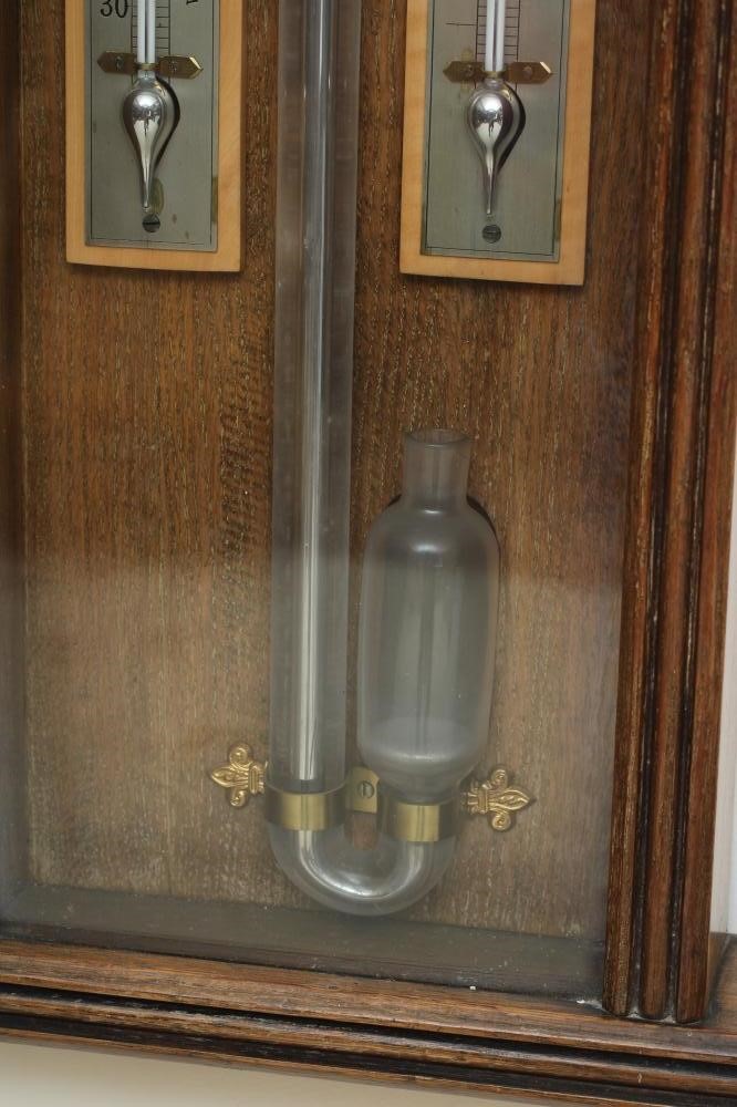 AN ADMIRAL FITZROY ROYAL POLYTECHNIC BAROMETER with Davis & Co. London label Image