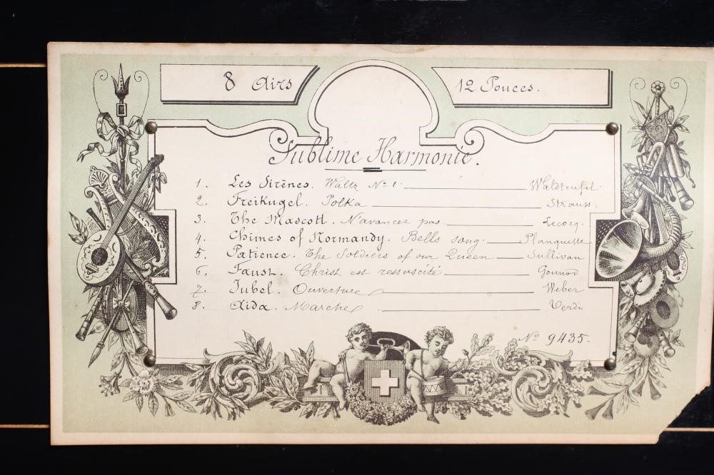 A VICTORIAN SWISS MUSICAL BOX Image