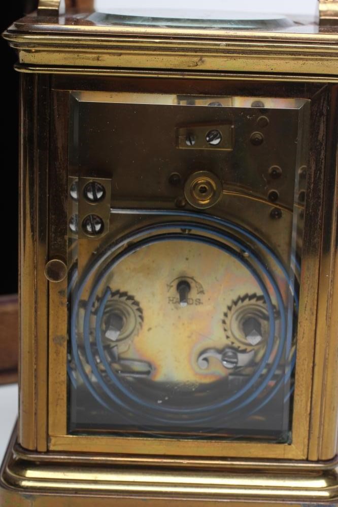 A BRASS CASED CARRIAGE CLOCK Image