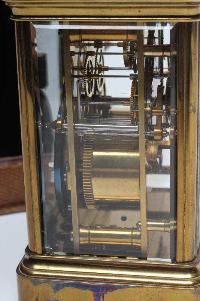 A BRASS CASED CARRIAGE CLOCK Image