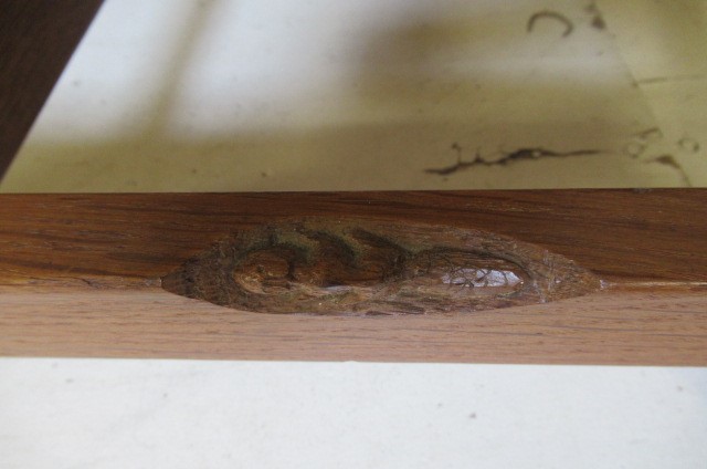 A COLIN ALMACK ADZED OAK DINING SUITE comprising multi panelled sideboard Image